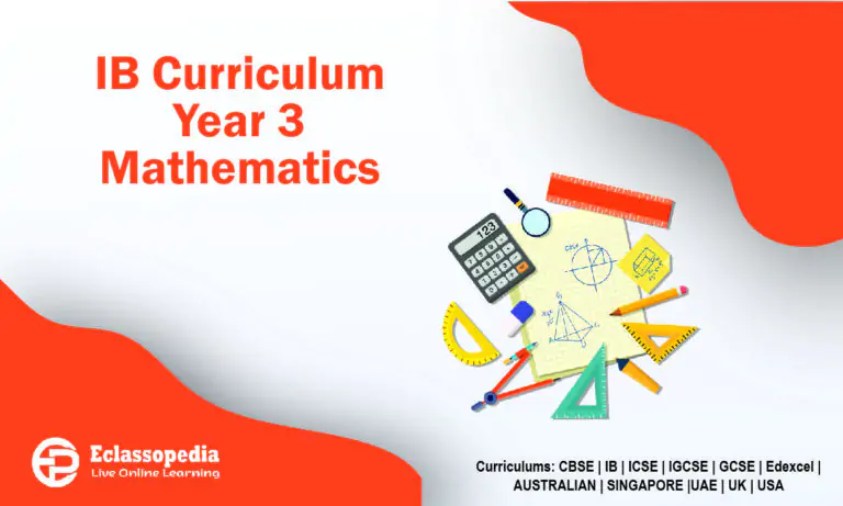 IB Curriculum Year 3 Mathematics