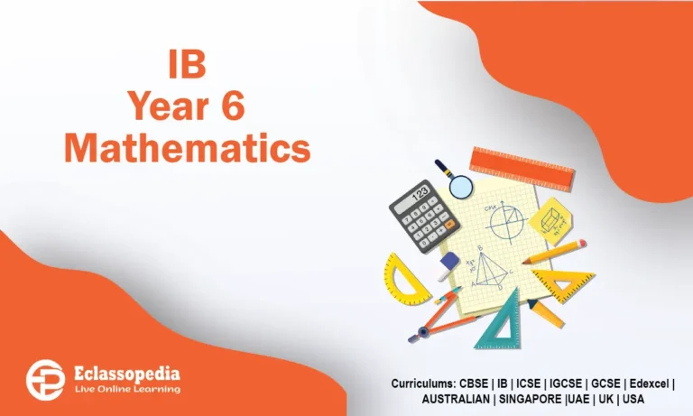 IB Year 6 Mathematics